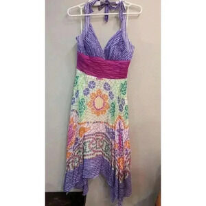 Beautiful bright patterned Boho spaghetti strap deess